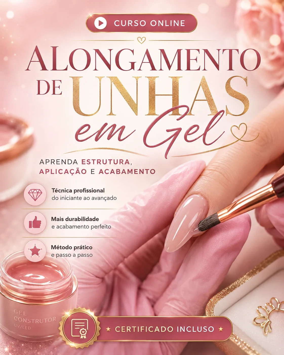 Alongamento de Unhas em Gel
