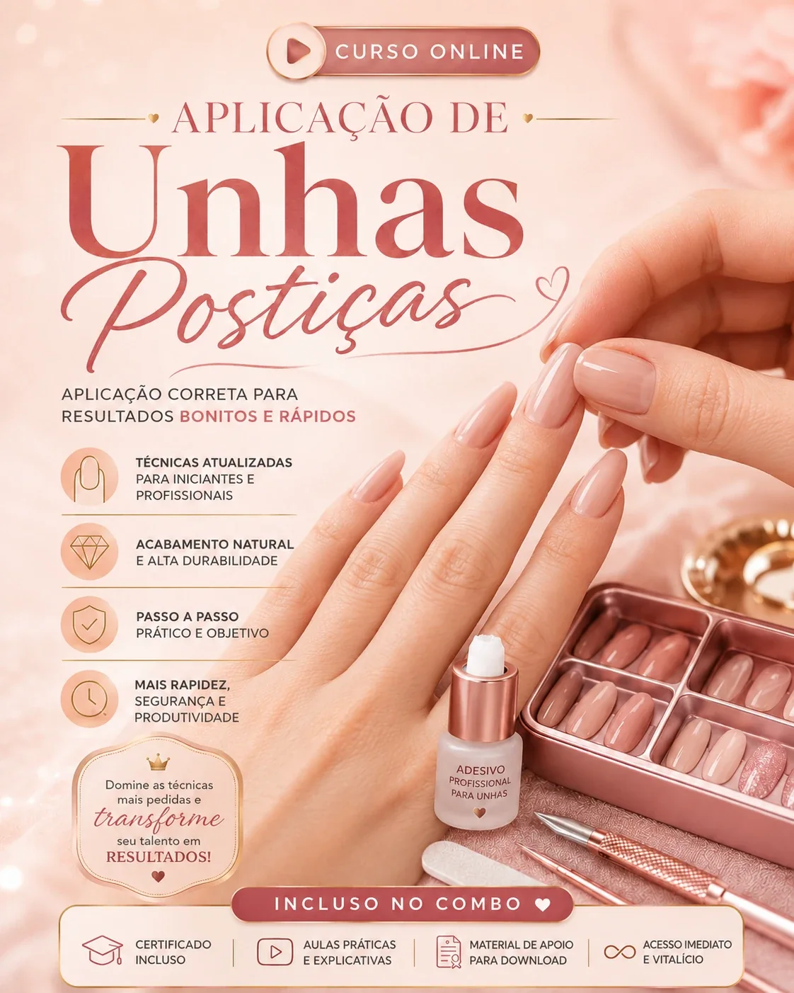 Aplicação de Unhas Postiças