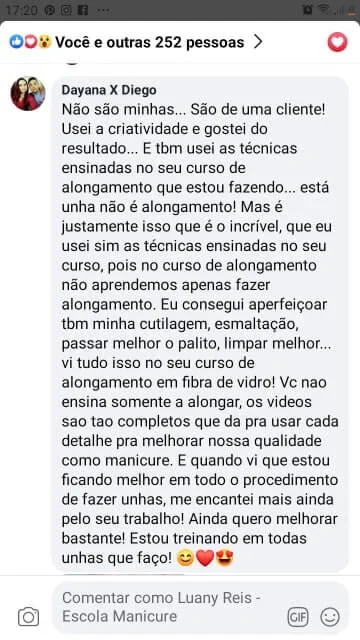 Depoimento de aluna 1