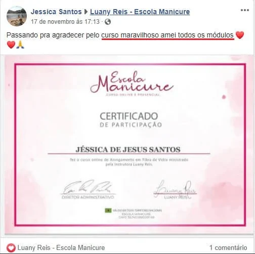 Depoimento de aluna 4
